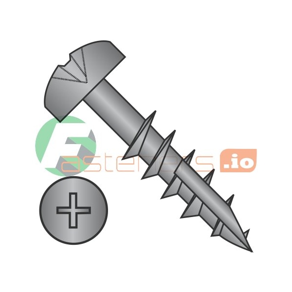 Newport Fasteners Wood Screw, #10, 1-1/4 in, Black Oxide Steel Pan Head Phillips Drive, 2000 PK 126428 - main